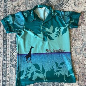 Nature Polo AOP RARE Zebra Dore Originals California Brand